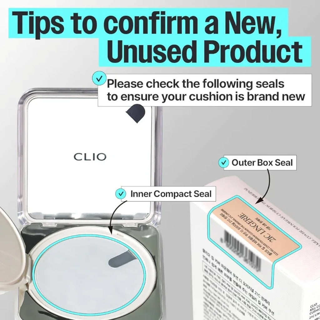 CLIO Kill Cover Cushion 19C Light Matte Long Wear Korean Foundation Compact New