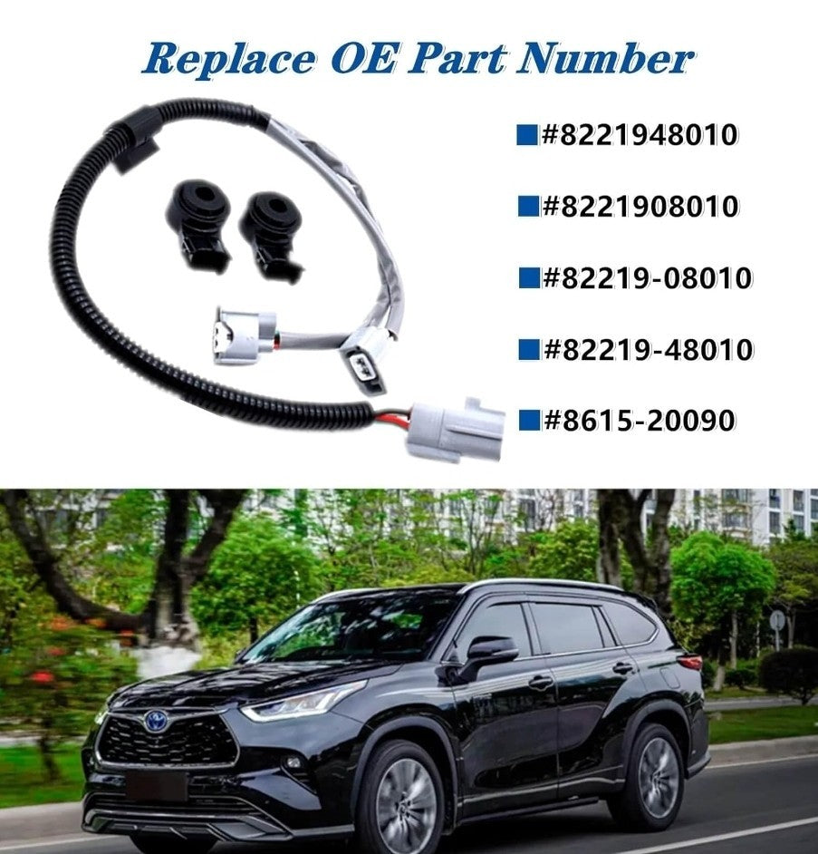 2 x KNOCK SENSOR with Harness For TOYOTA 3.3L CAMRY HIGHLANDER SIENNA ES330