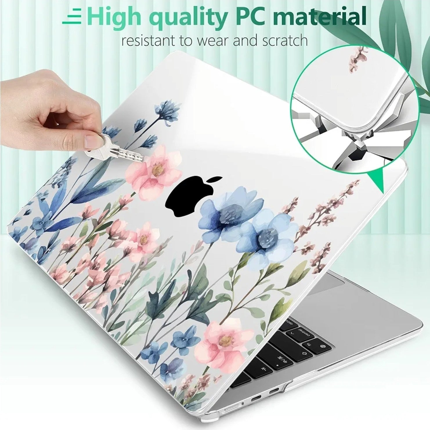 For MacBook Air 13" M2 M3 M4 M5 Crystal Hard Case +Keyboard & Trackpad Protector