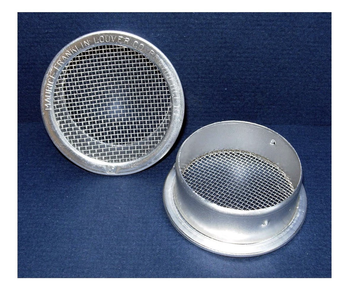 1.5" Round Open Screen Vent - tab Style - Mill - Pkg of 6
