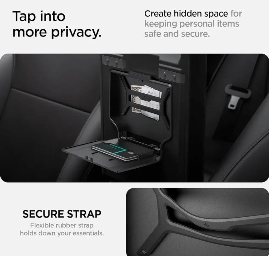 One-Tap Hidden Storage Box Designed for New Tesla Model Y 2025/2026 Refresh (Jun