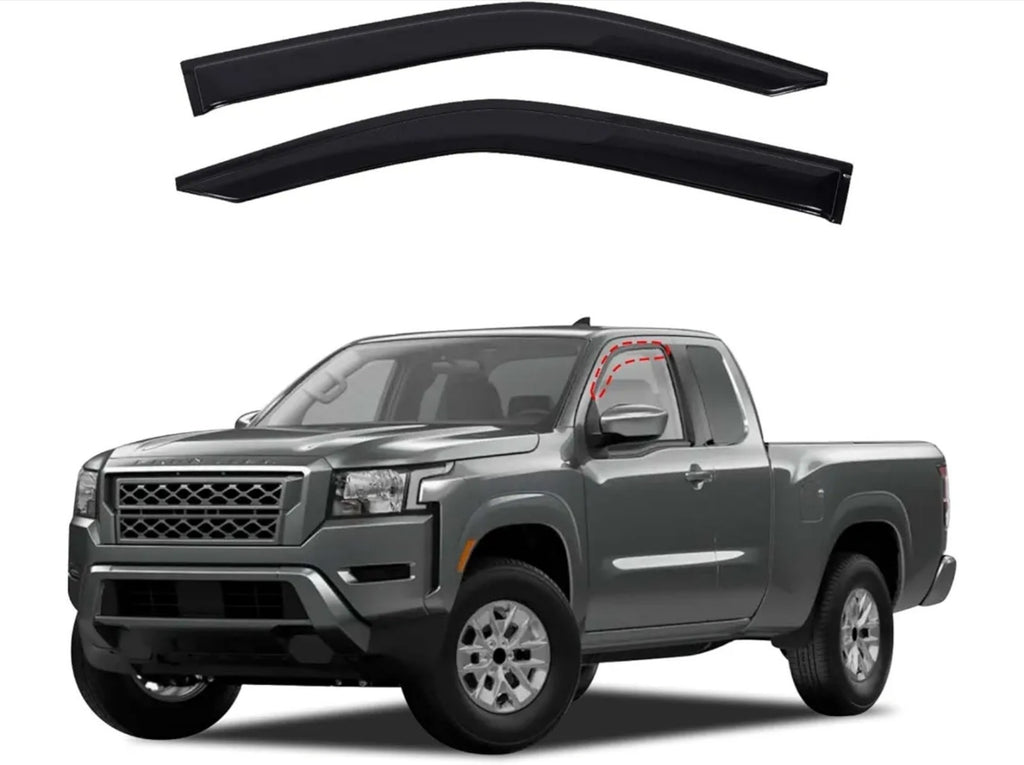 2pcs Side Window Rain Guards Sun Visor Deflectors Fits Nissan Frontier 2022+