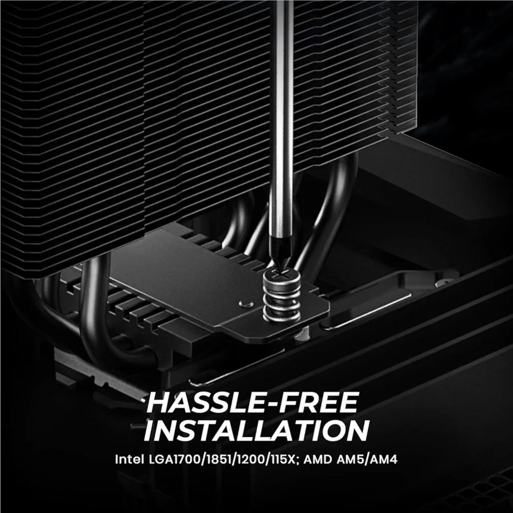ID-COOLING SE-214-XT Black CPU Cooler All-black Layout, 4 BLACK