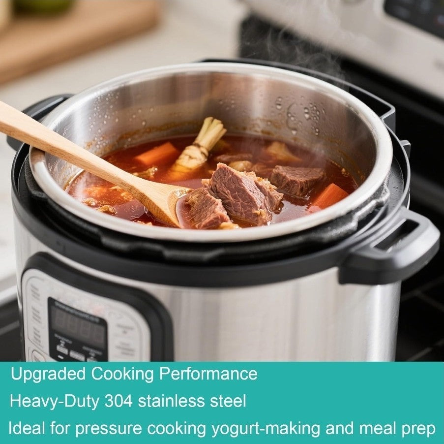 Stainless Steel Inner Pot for Instant Pot 6QT, Upgrade Replacement Pot for Insta