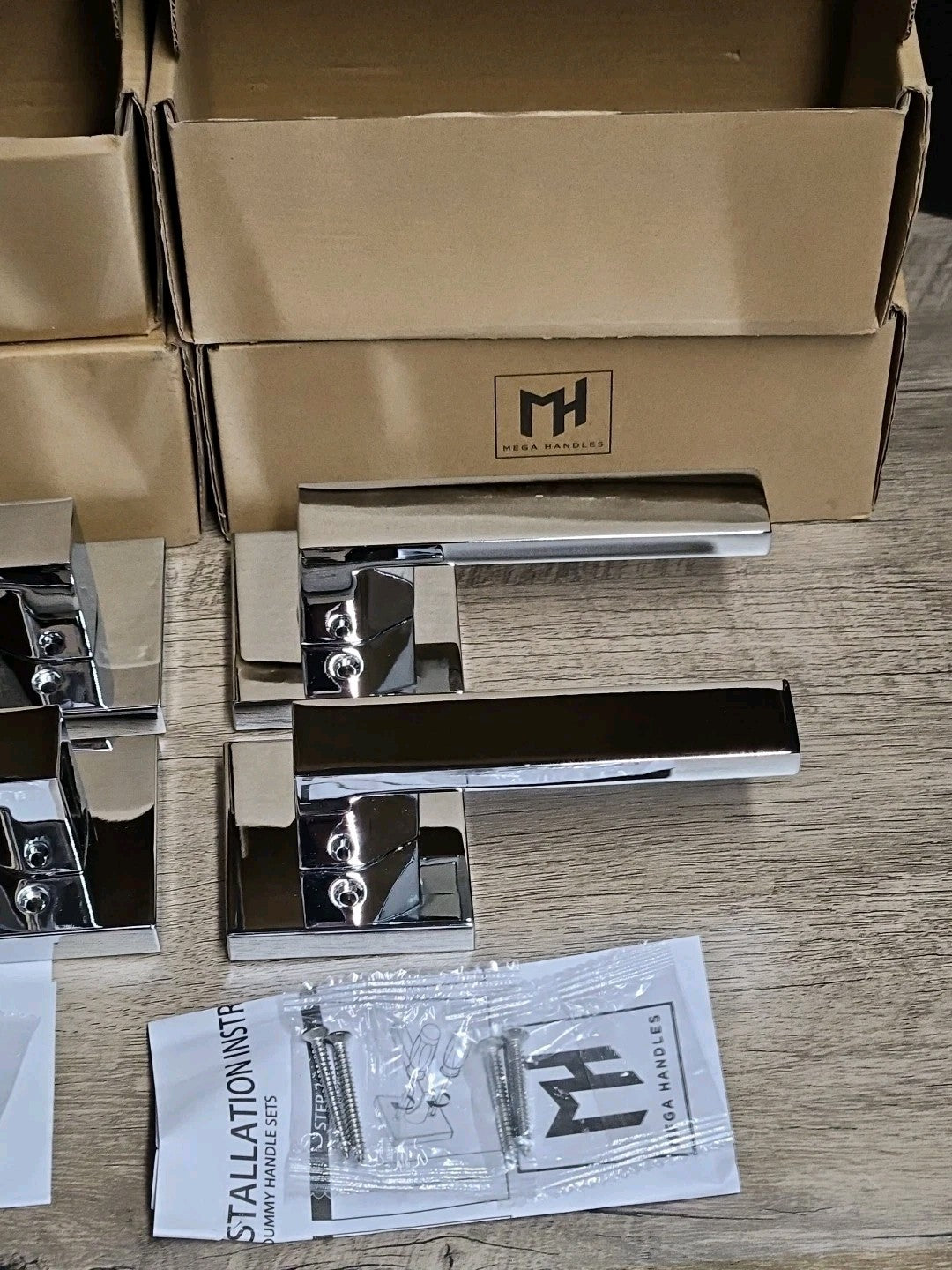 Mega Handles Pack of 8 Door Lever Dummy Lever Door Handle for Closets French NOB