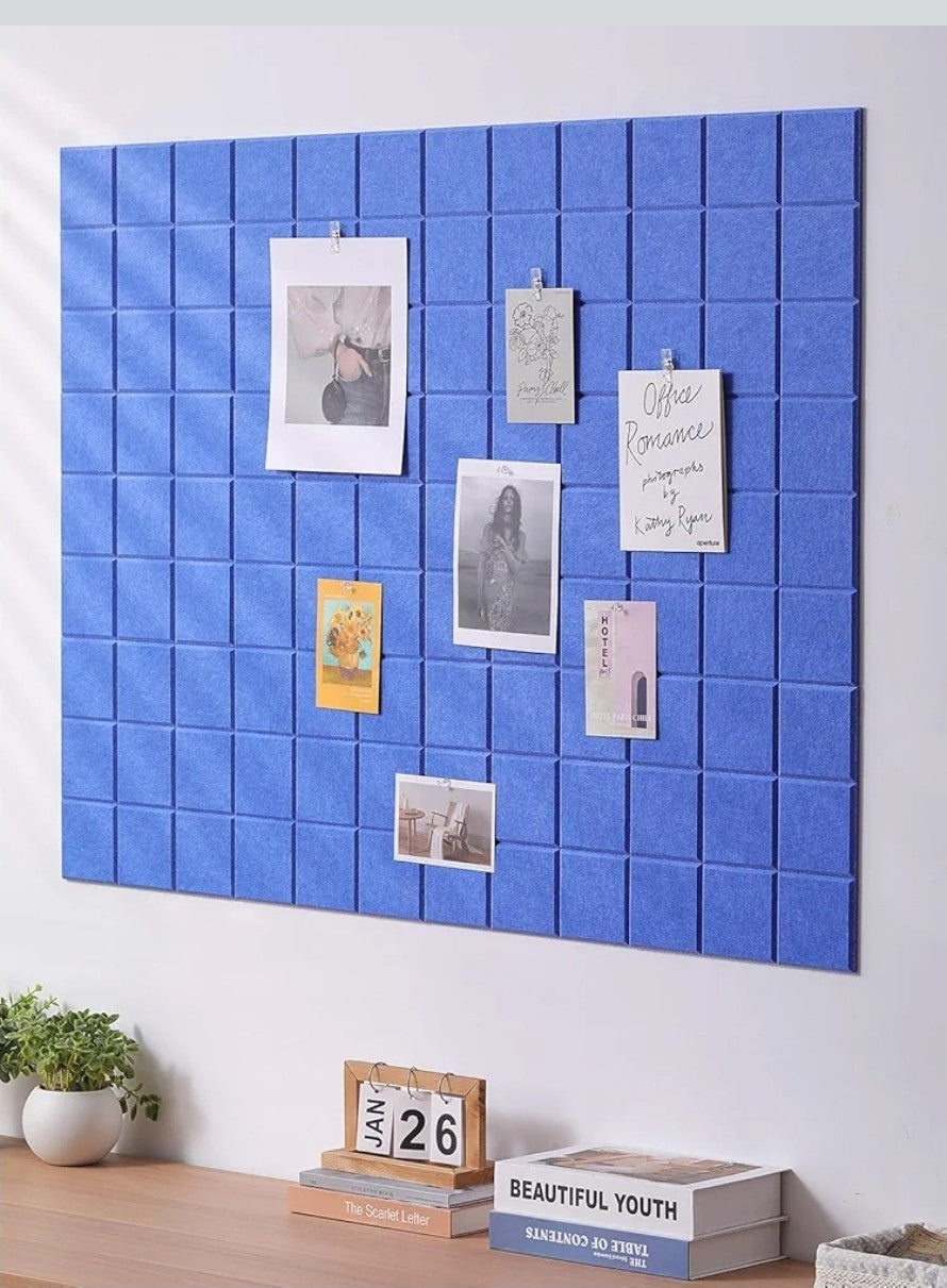 Large Cork Board for Wall 48"X36" 12 Pack Felt Tiles Bulletin Boards for Walls