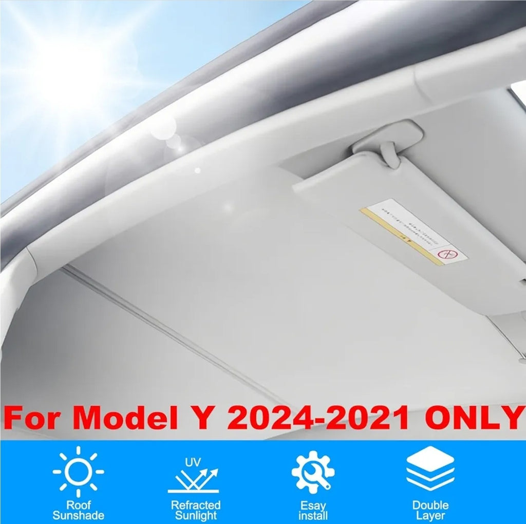 Sunroof Sunshade For Tesla Model 3 2026-2021 / Y 2025-2020 Glass Roof Sun Shade