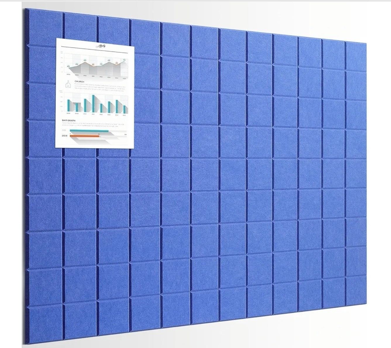 Large Cork Board for Wall 48"X36" 12 Pack Felt Tiles Bulletin Boards for Walls