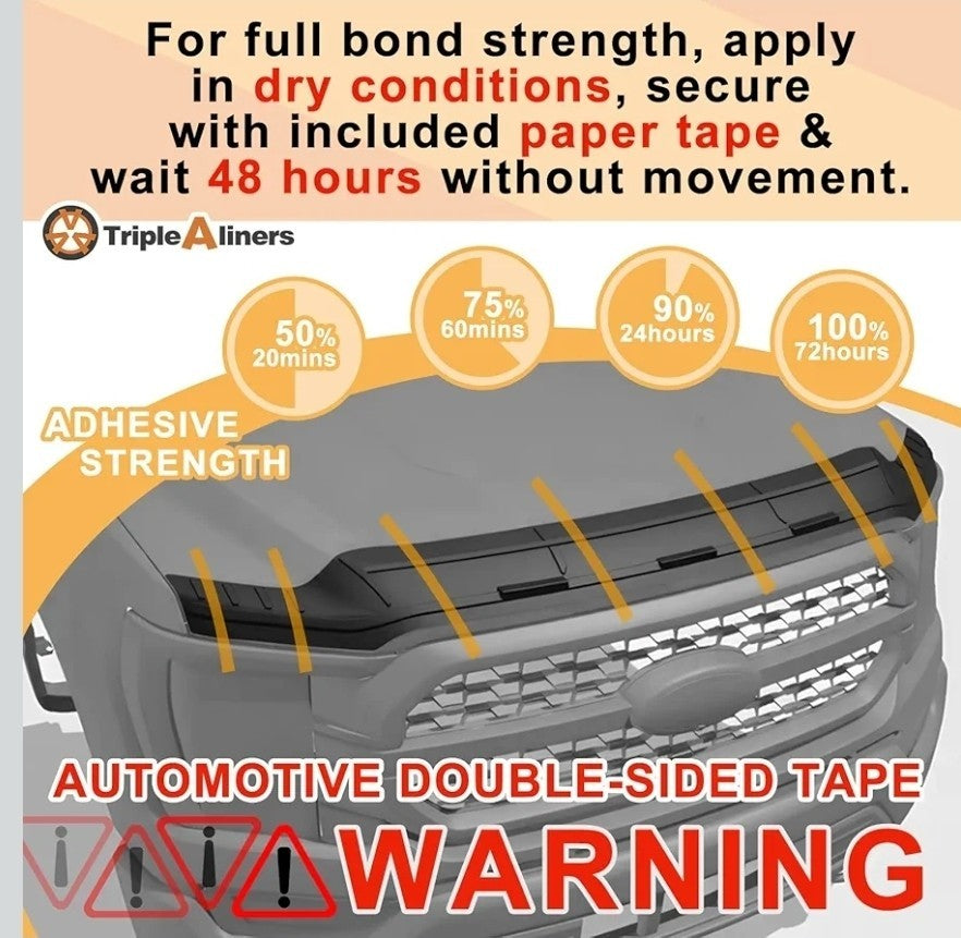 Low Profile Hood Shield Protector Bug Deflector for 2024 2025 2026 Ford Ranger