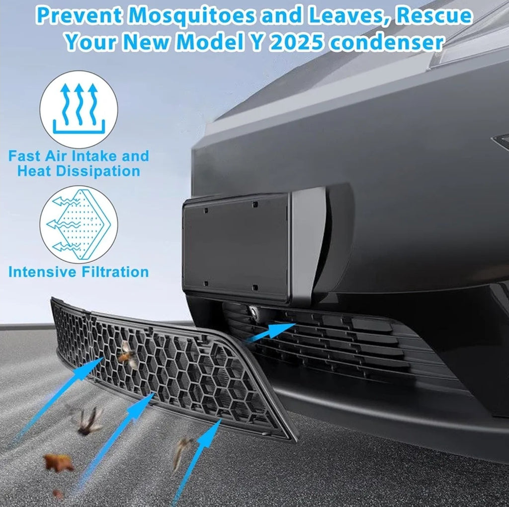 For 2025 2026 Tesla New Model Y Juniper Front Grill Mesh Insert Air Inlet Vent