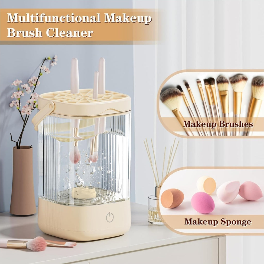 Electric Makeup Brush Cleaner & Dryer - Automatic Cleaning & Storage Device