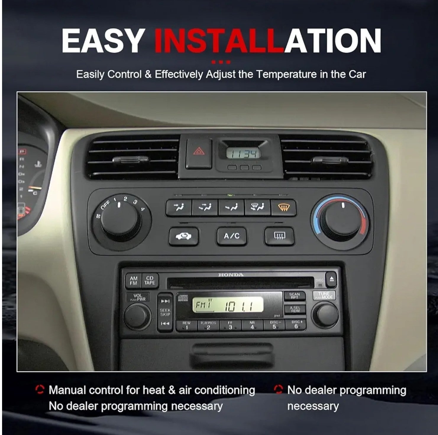 79600-S84-A21ZA A/C Heater Climate Control Module for Honda Accord 2001 2002