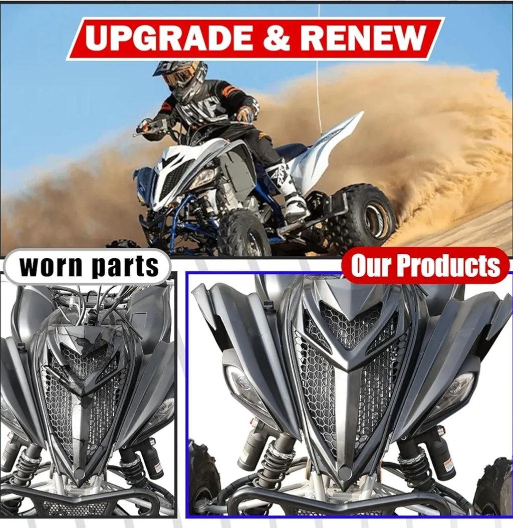 Front Fascia Radiator Cover Hood for Yamaha Raptor 700, Plastic Front Panel