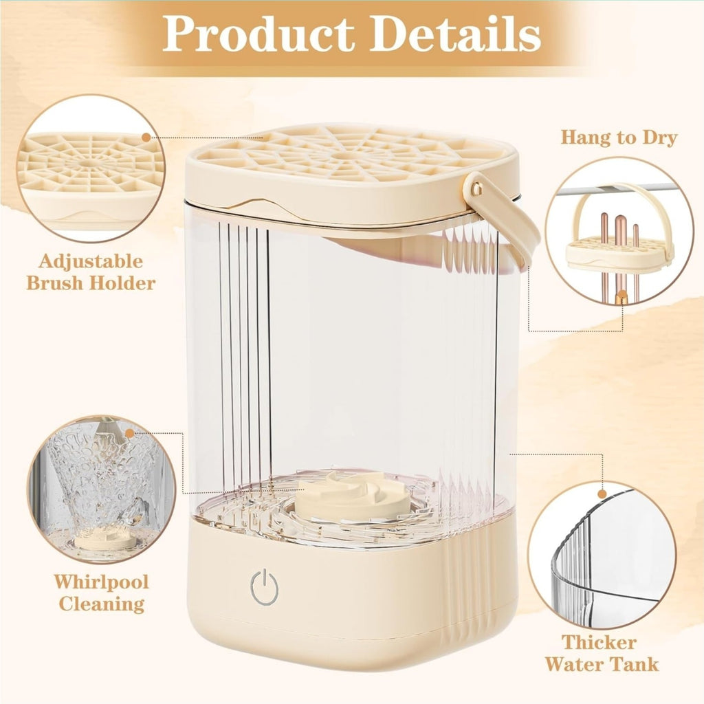 Electric Makeup Brush Cleaner & Dryer - Automatic Cleaning & Storage Device