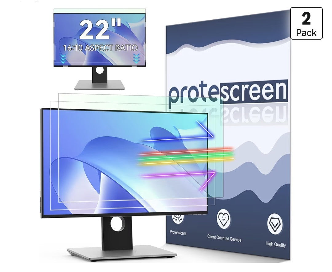 [2-Pack] 22" 16:10 Monitor Screen Protector Anti-Blue Light for Lenovo Asus HP..