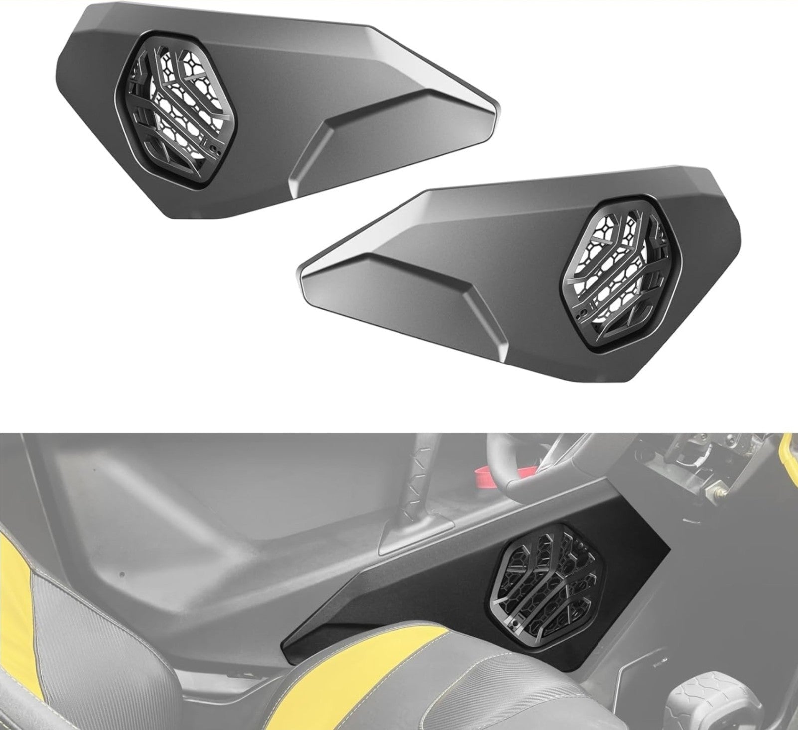 6.5" Lower Door Speaker Pods for 2024-2025 Can-Am Maverick R, Front Speaker