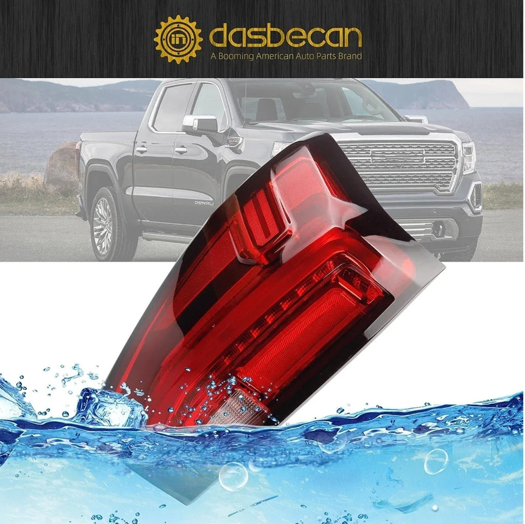 Left Driver Side Tail Light Assembly Rear Lamp LED Type for 2019-2023 GMC Sierra