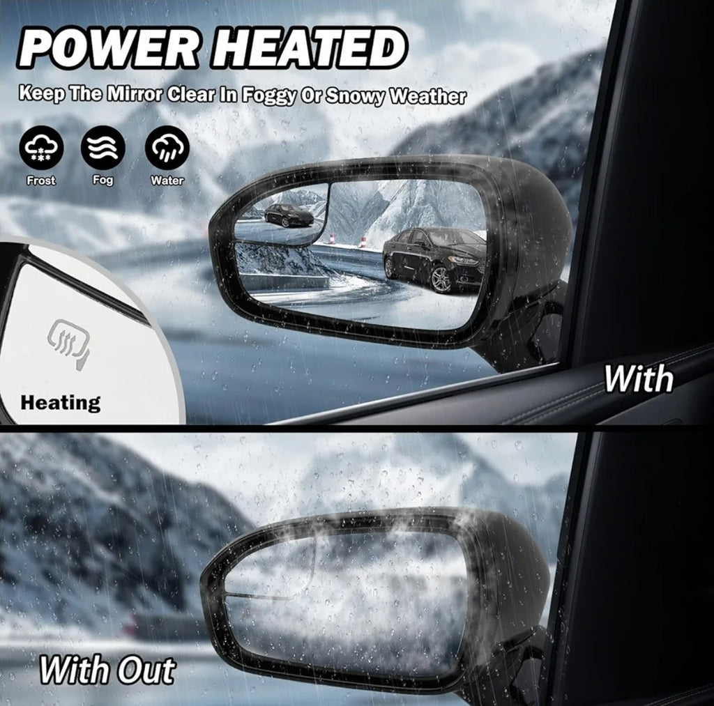 Left Driver Side Black 7 Pin Mirror for 2013 2014 2015 2016 Ford Fusion Sedan S
