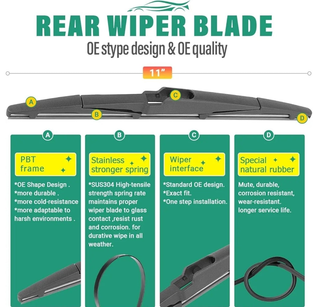 24" 18" 11" Windshield Wiper Blades Replacement for Kia Seltos 2021 2022 2023...