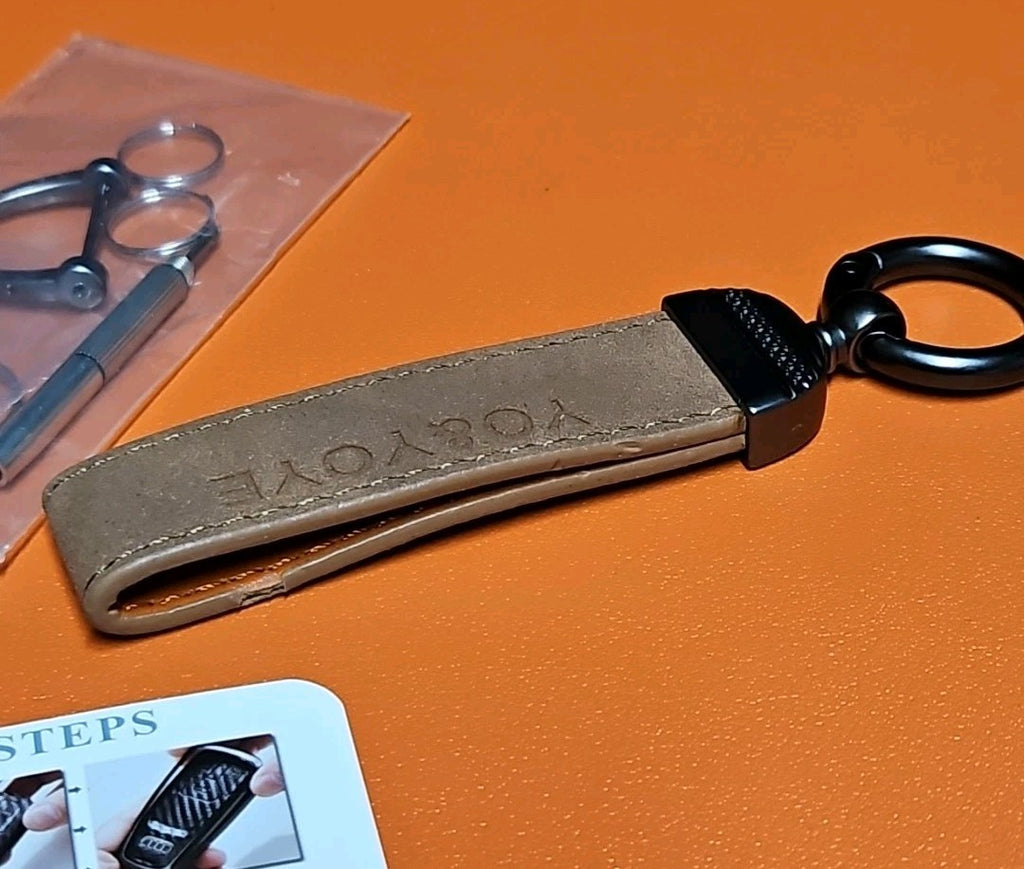 Compatible with Porsche Key Fob Cover with Keychain Leather For Panamera 911 Tay