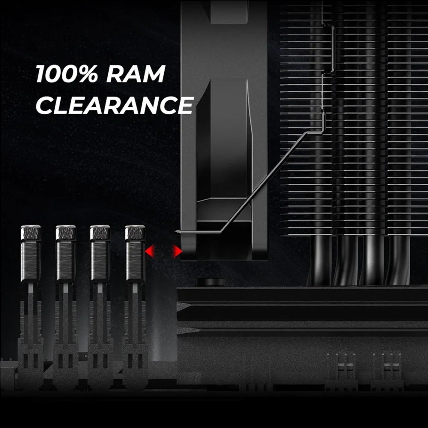 ID-COOLING SE-214-XT Black CPU Cooler All-black Layout, 4 BLACK