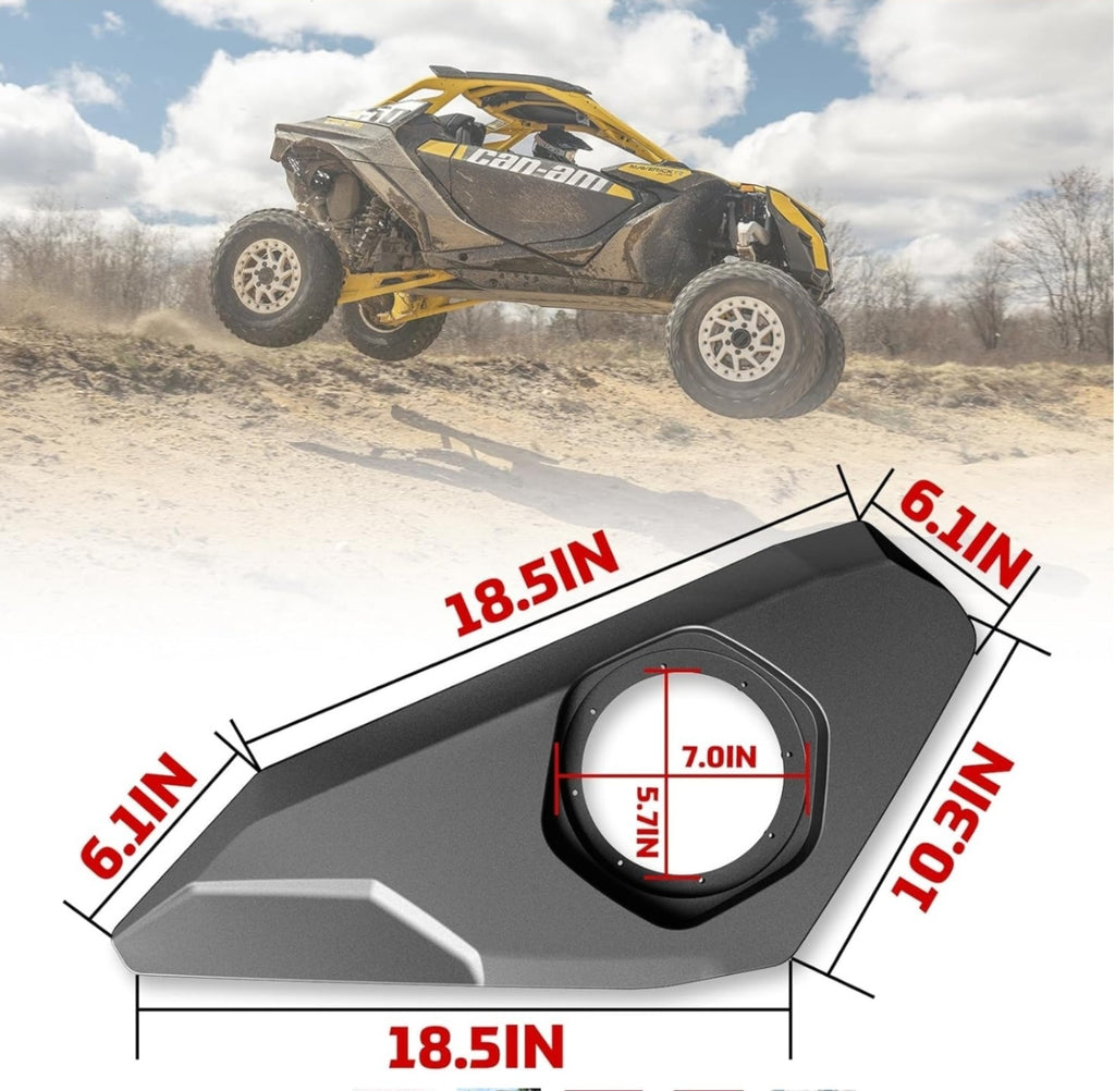 6.5" Lower Door Speaker Pods for 2024-2025 Can-Am Maverick R, Front Speaker