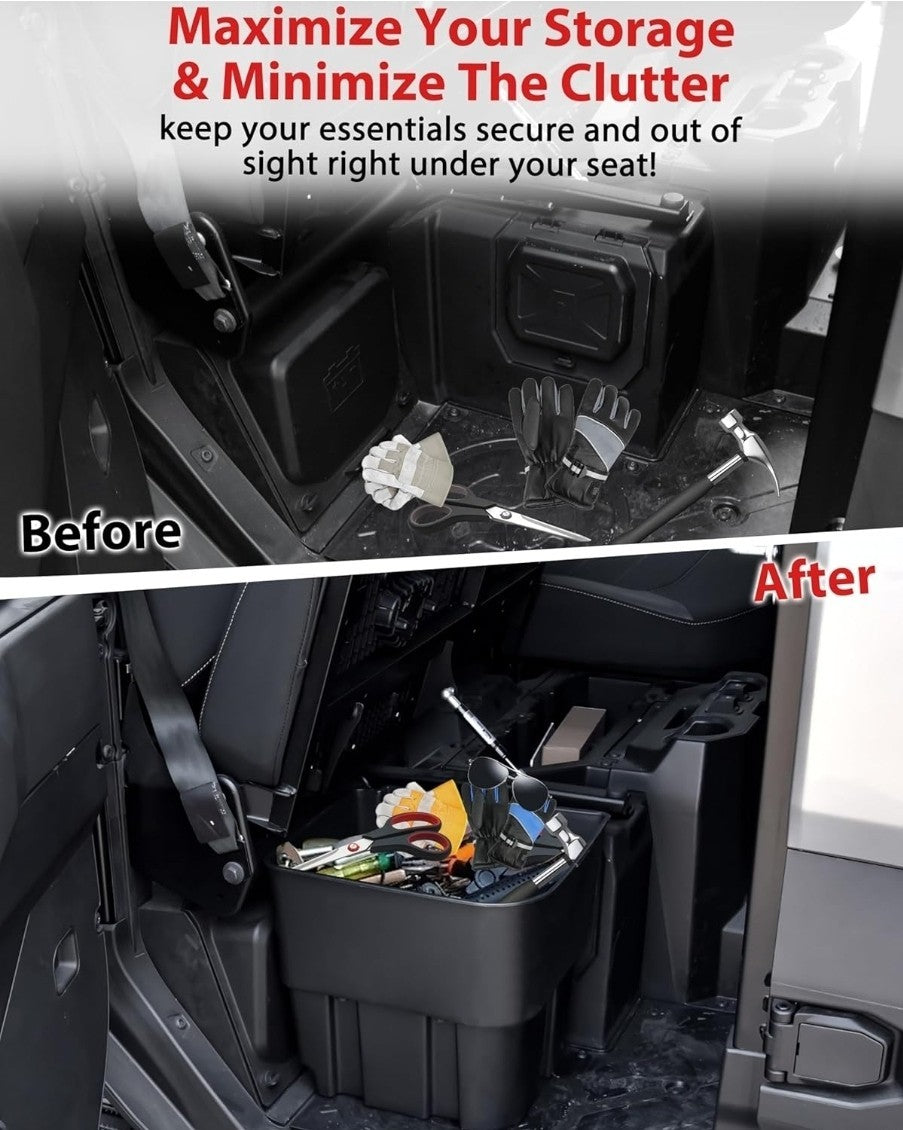 20.5L Underseat Storage Bin for Polaris Ranger XD 1500 2024-2025 Accessories,