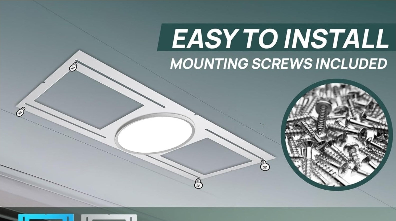 48 Pack Construction Mounting Plate for 3/4/6 inch LED Downlight,Slim Steel LED