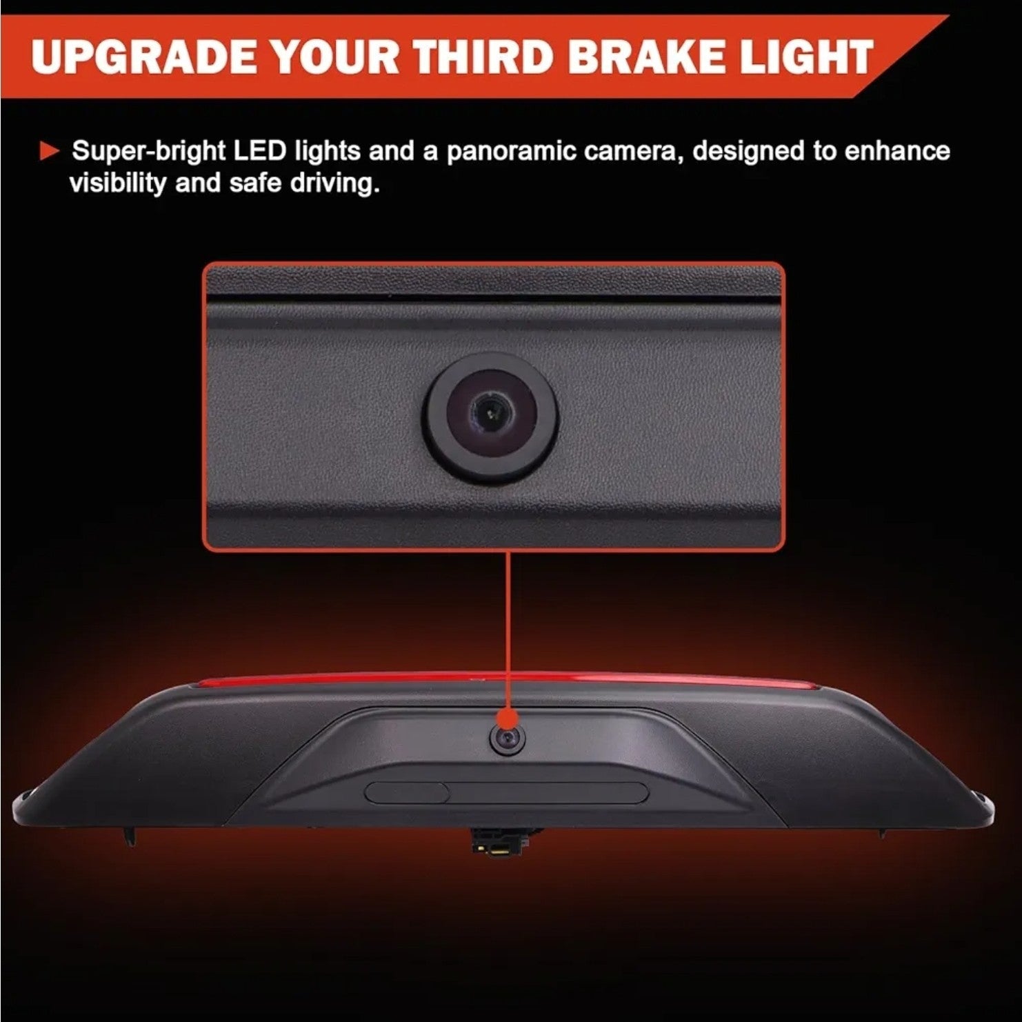 Third Brake Light With Camera Compatible with Ford Transit 150 250 350 2020-2025