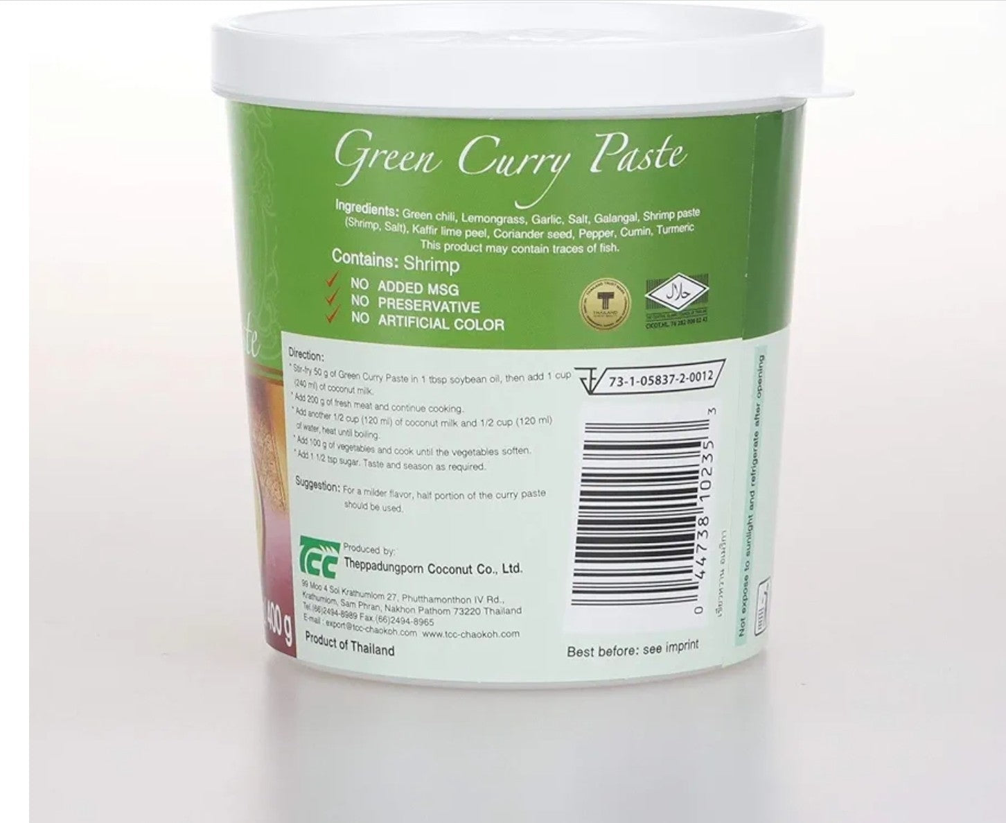 3x Green Curry Paste, Authentic Thai Green Curry Paste for Thai Curries & Other