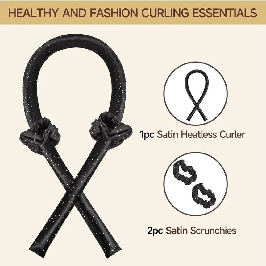 Satin Heatless Curling Set - Hair Rollers for Curls Heatless Hair Curlers & Hot