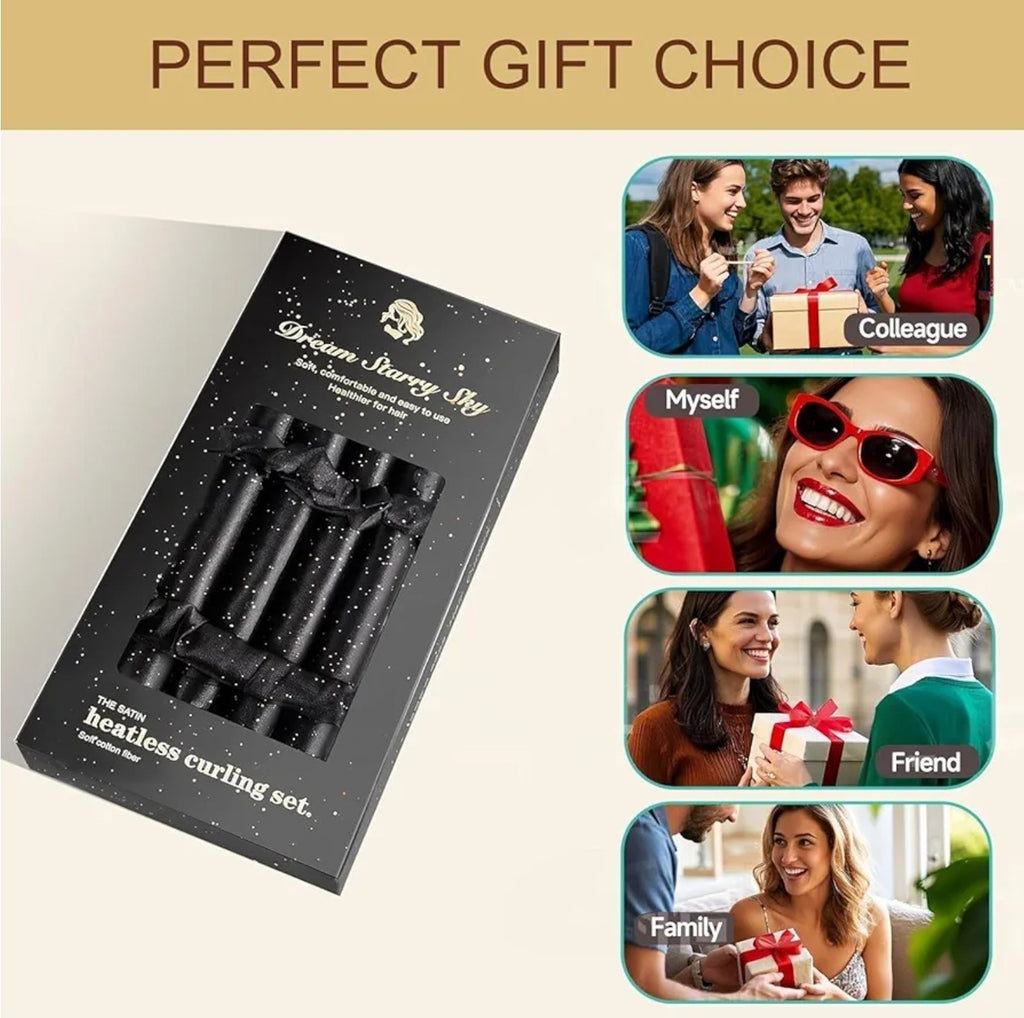Satin Heatless Curling Set - Hair Rollers for Curls Heatless Hair Curlers & Hot