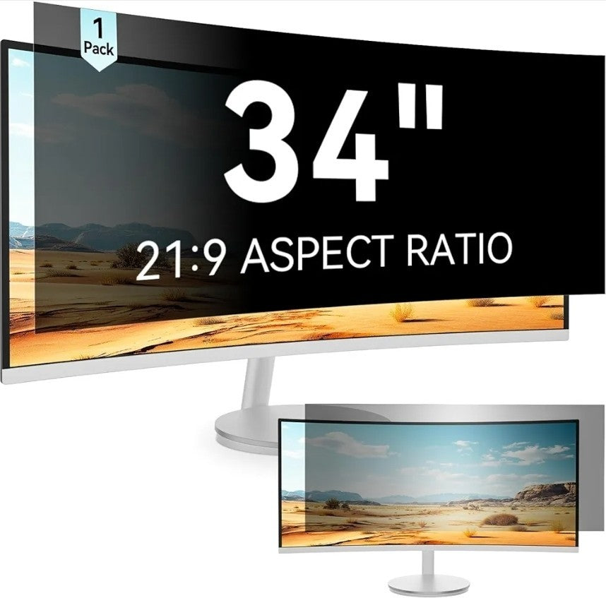34 Inch Curved Computer Privacy Screen Filter for 21:9 Aspect Ratio Widescree...