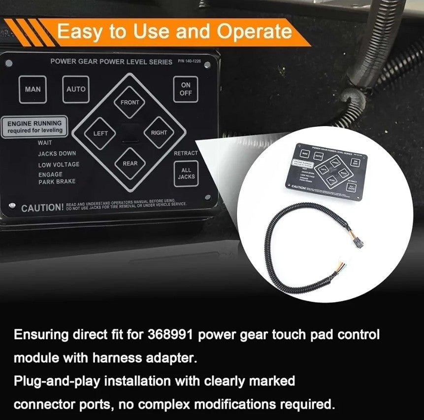 368991 RV Leveling Touch Control Panel with Harness Adapter Fit for Lippert Kwi