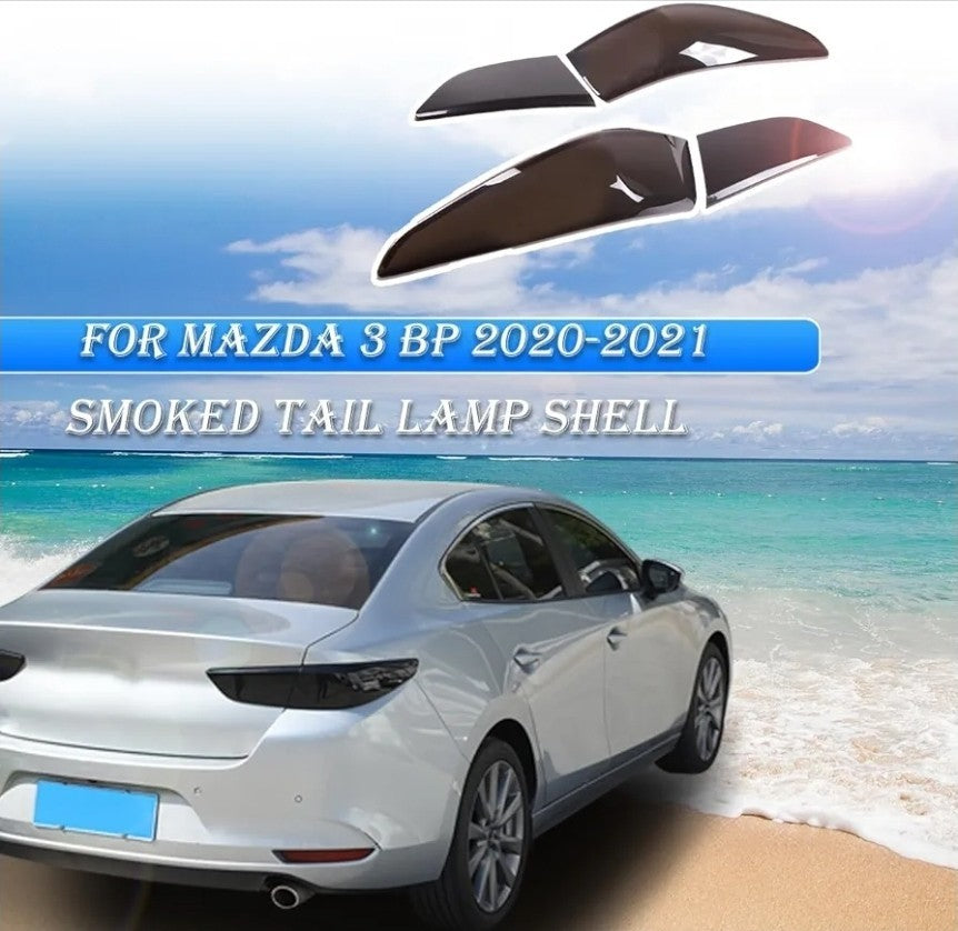 Smoked Tail light Tint Cover Blackout Overlay Lens Fits 2020-2024 Mazda 3 Sedan