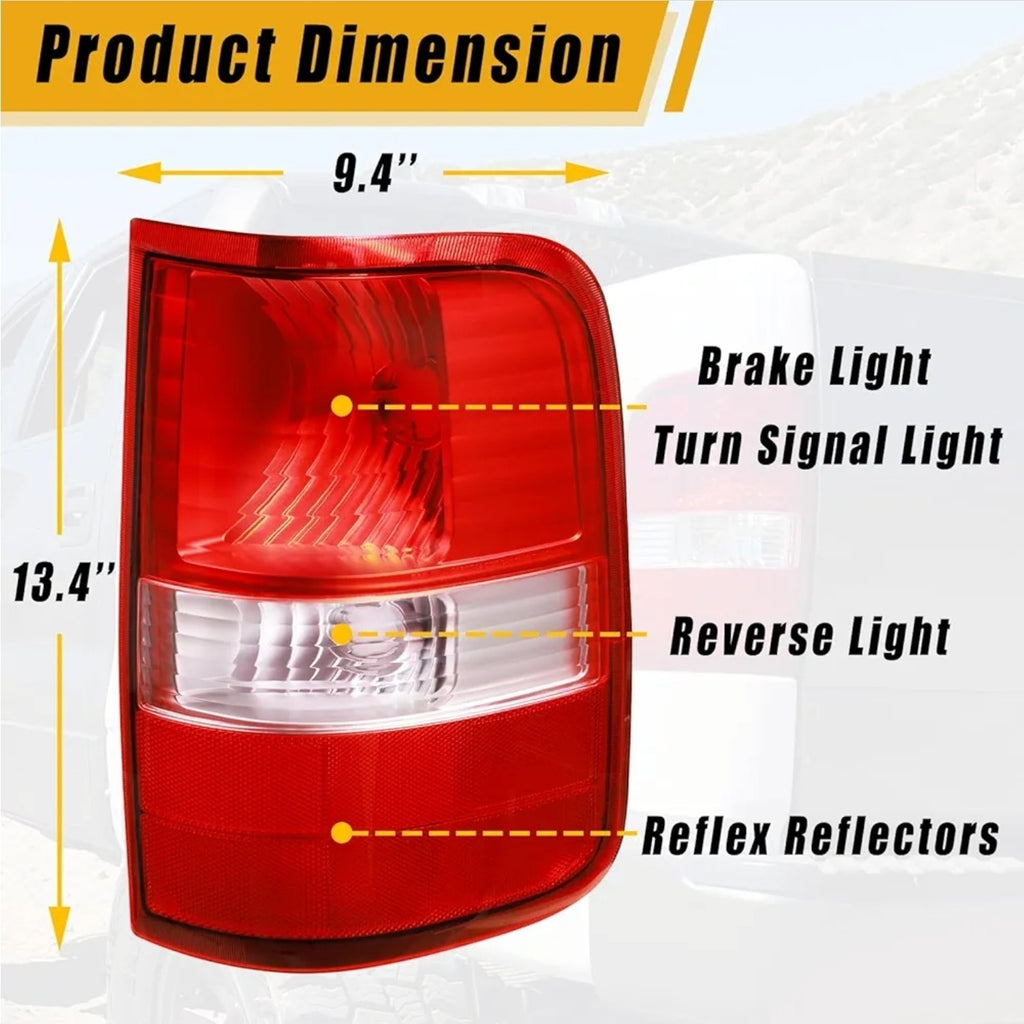 For 2004-2008 Ford F150 Tail Light Passenger Side Tailight Assembly For Ford