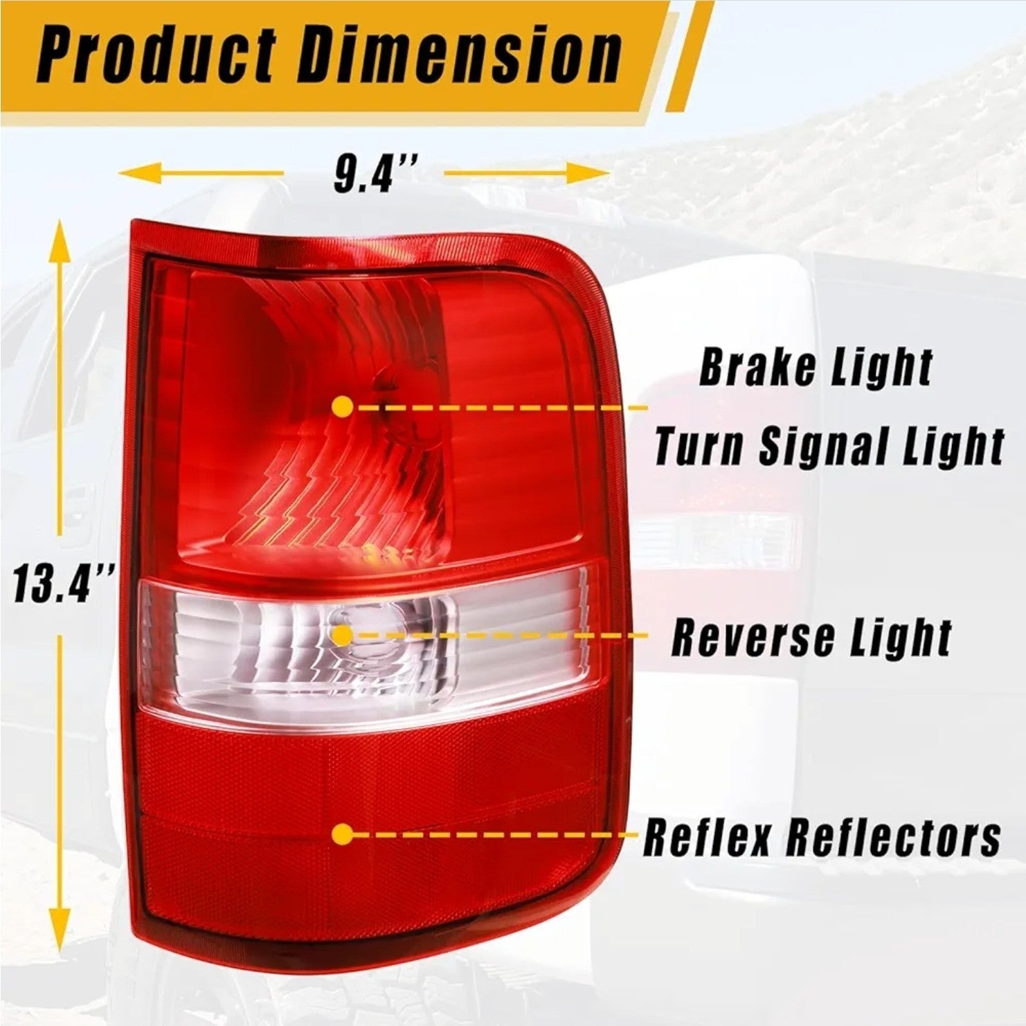 For 2004-2008 Ford F150 Tail Light Passenger Side Tailight Assembly For Ford