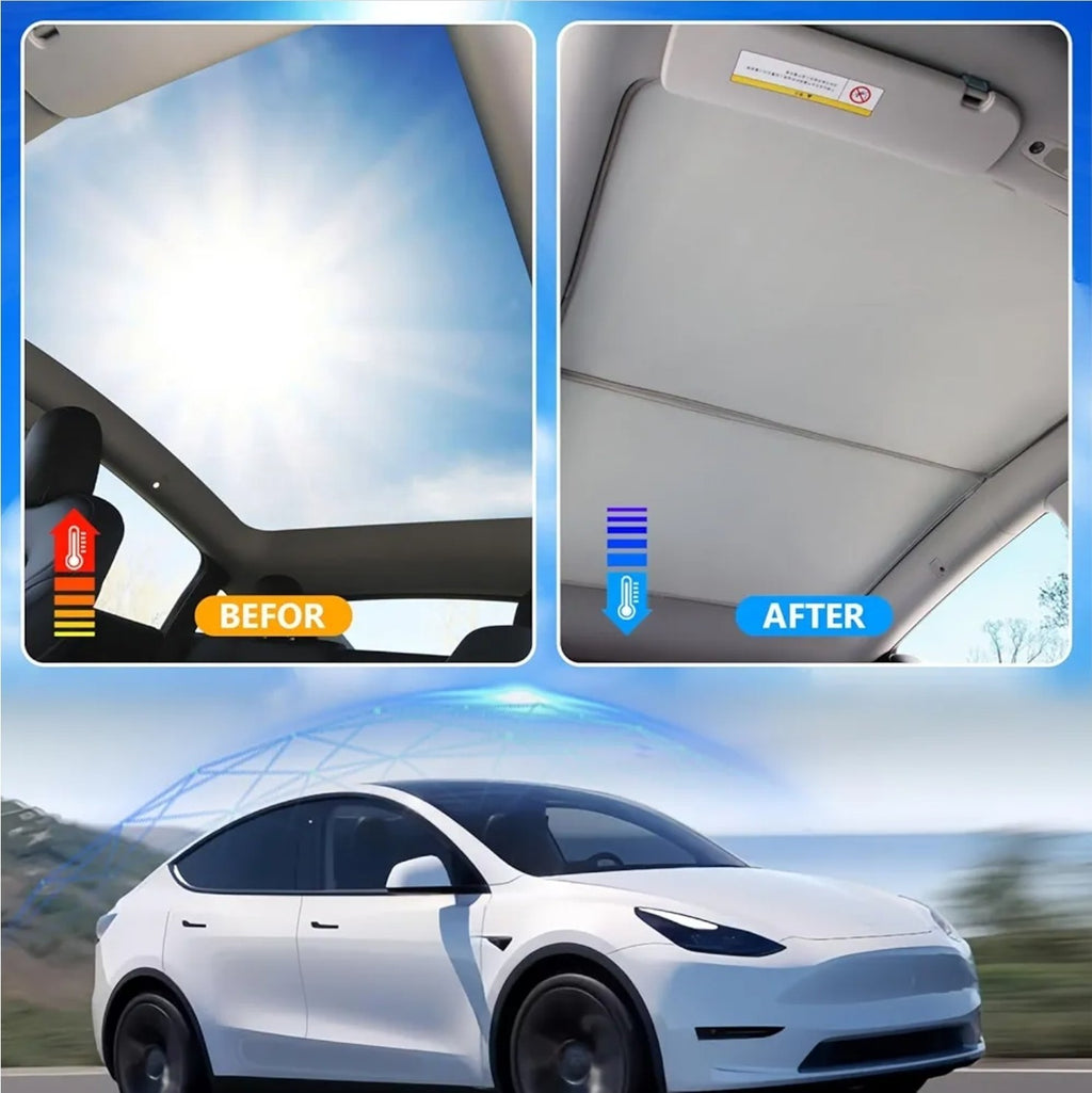 Sunroof Sunshade For Tesla Model 3 2026-2021 / Y 2025-2020 Glass Roof Sun Shade