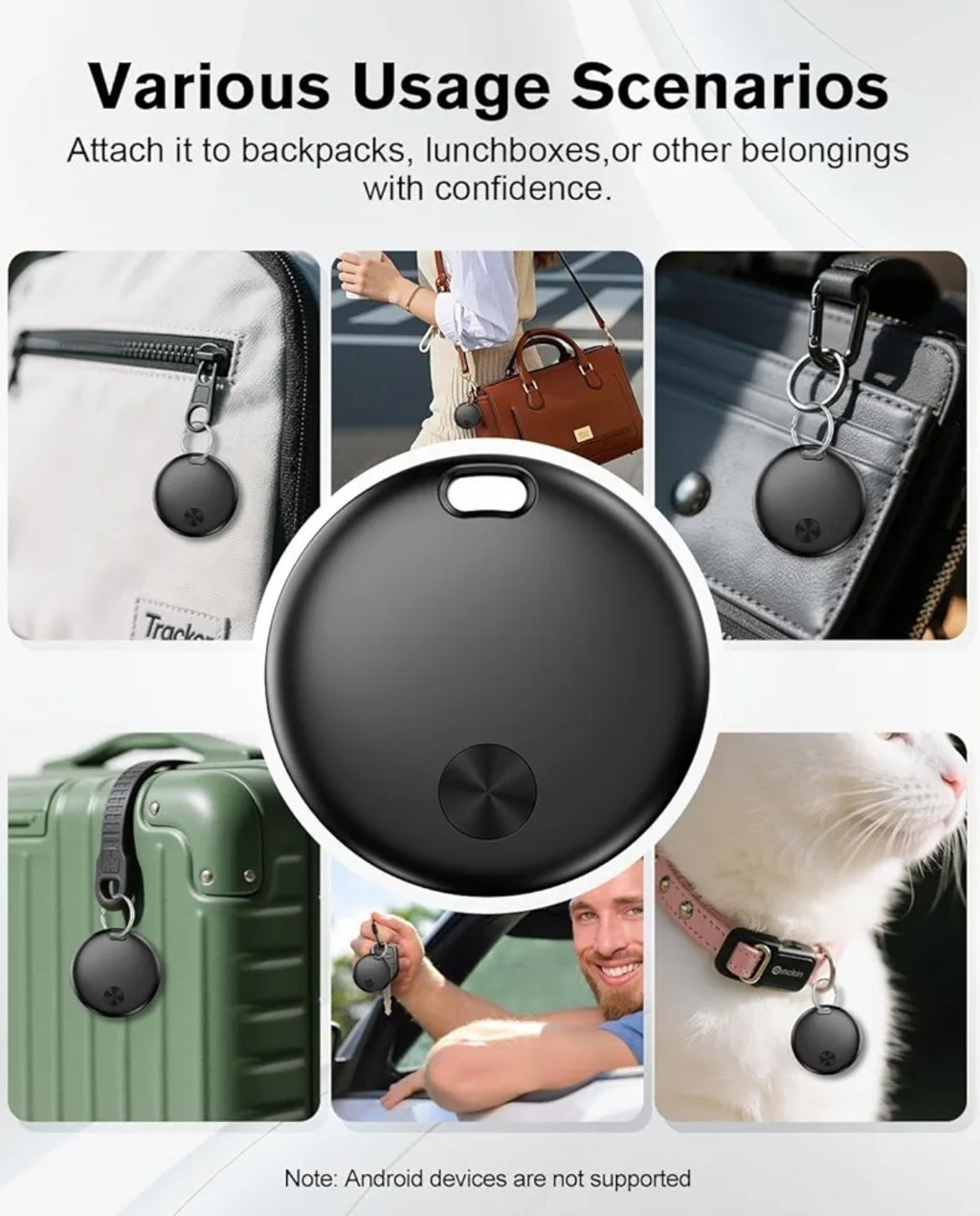 Smart Tracker Tag Item Finder 4Pack, Compatible with Apple Find My APP Ios Only