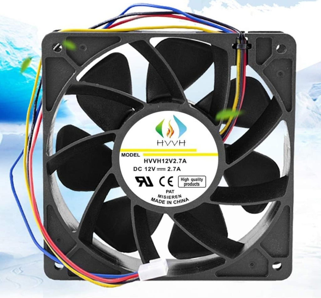 Antminer Bitmain S7 S9 L3 D3 V9 T9 6000RPM Cooling Fan Replacement 12V 4-Pin Fan