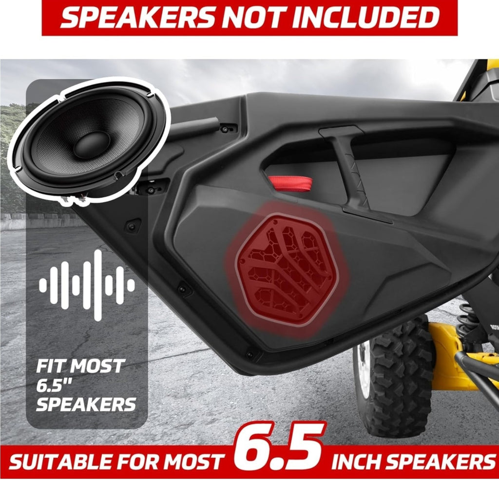 6.5" Lower Door Speaker Pods for 2024-2025 Can-Am Maverick R, Front Speaker