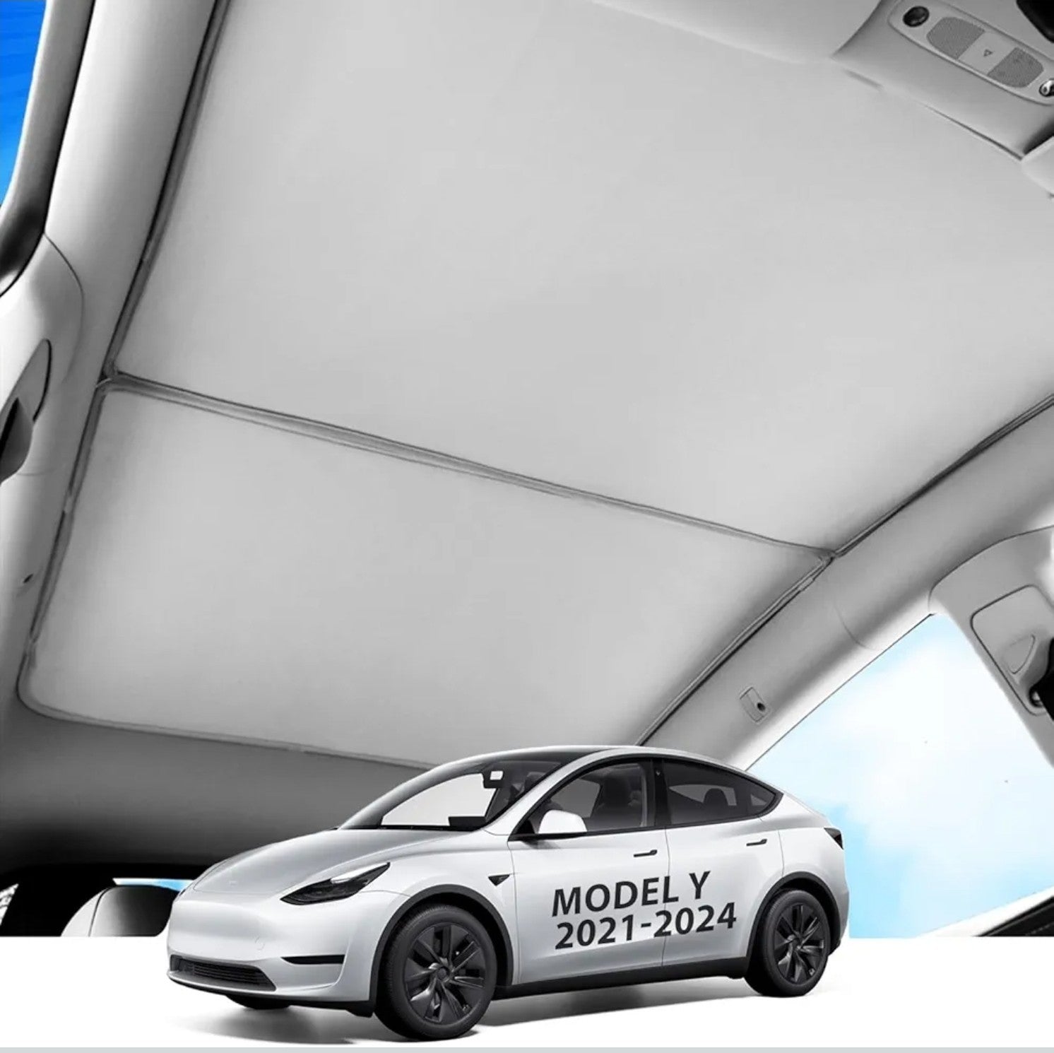Sunroof Sunshade For Tesla Model 3 2026-2021 / Y 2025-2020 Glass Roof Sun Shade
