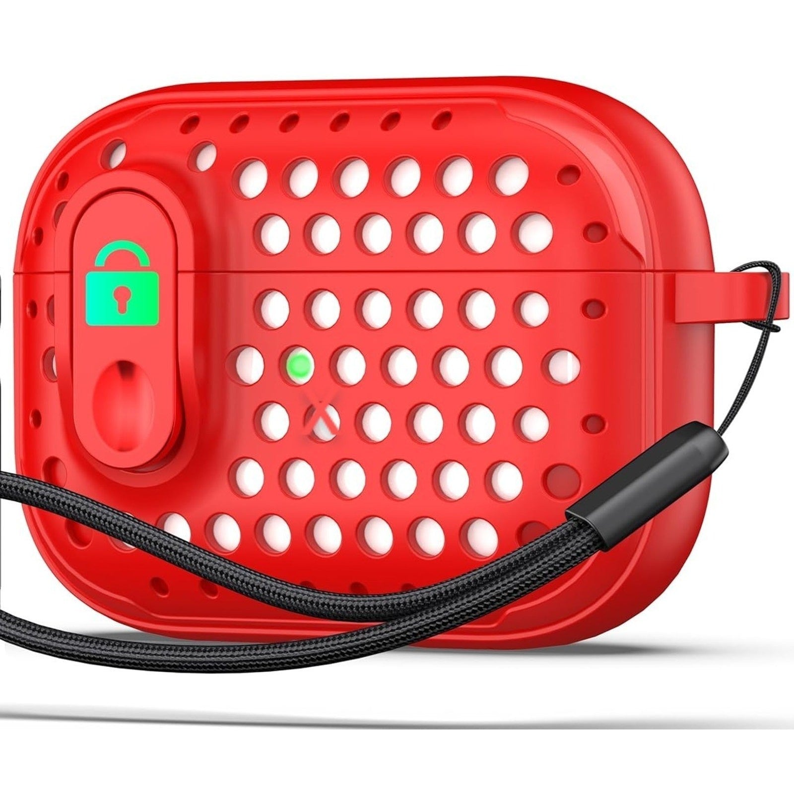 RFUNGUANGO AirPods Pro Second Generation Protective Case- Pure Red