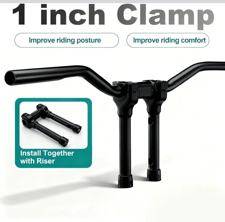 2.7" Rise 1" Clamp Drag Bars Handlebars for Harley 2010-later XL883L XL1200C XL1