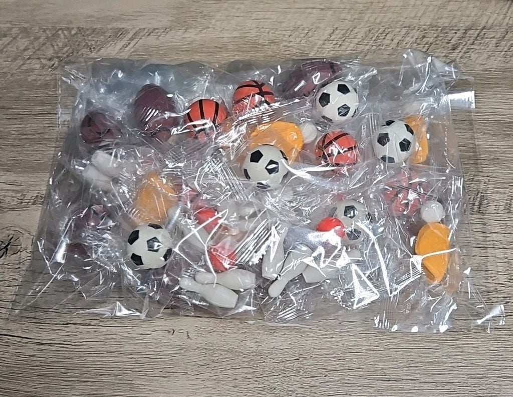 30Pcs 3D Sports Erasers, Football Basketball Soccer Bowling Novelty Erasers New