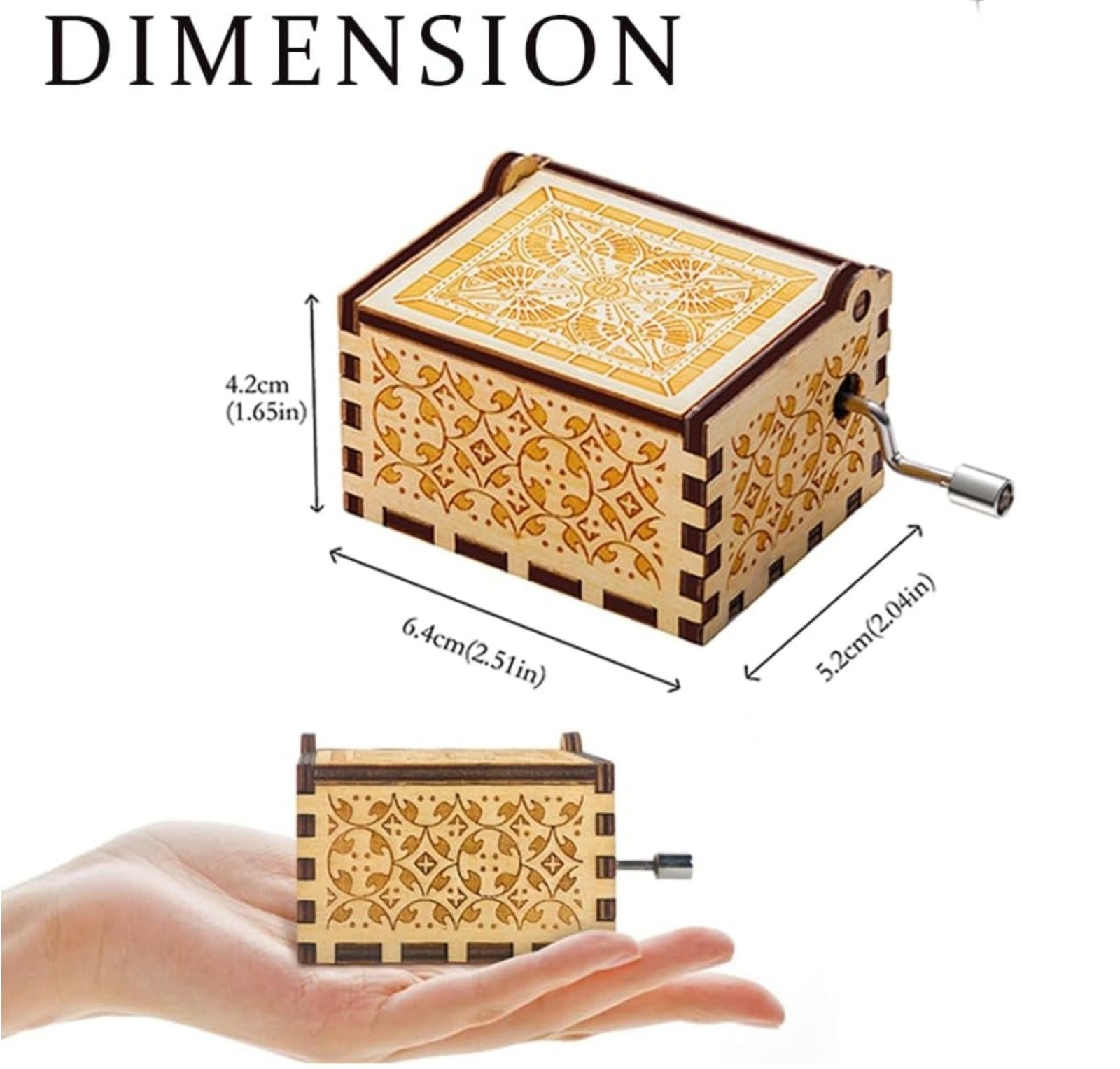 Music Box Happy 10th Birthday Gifts for Boys, Girls, Friends Wooden Music Box