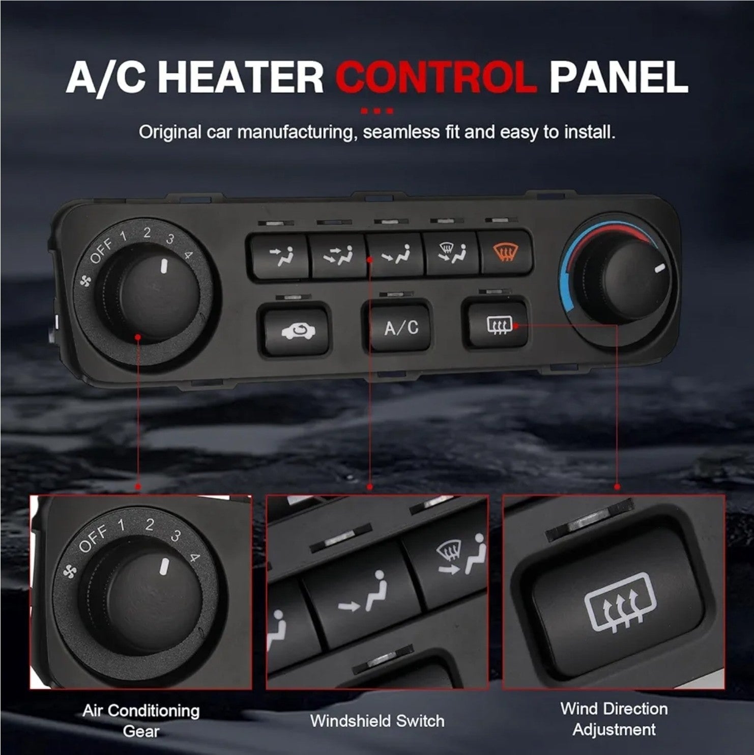 79600-S84-A21ZA A/C Heater Climate Control Module for Honda Accord 2001 2002