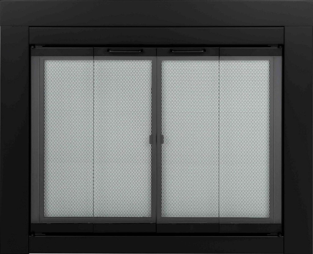 Pleasant Hearth Ascot Medium Glass Fireplace Doors AT-1001 1111 fireplace screen