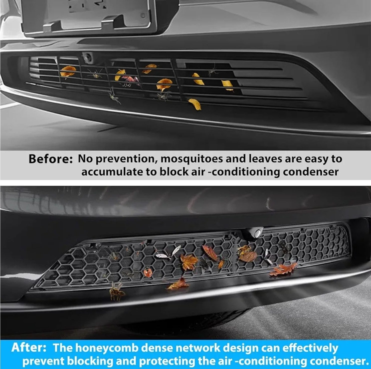 For 2025 2026 Tesla New Model Y Juniper Front Grill Mesh Insert Air Inlet Vent