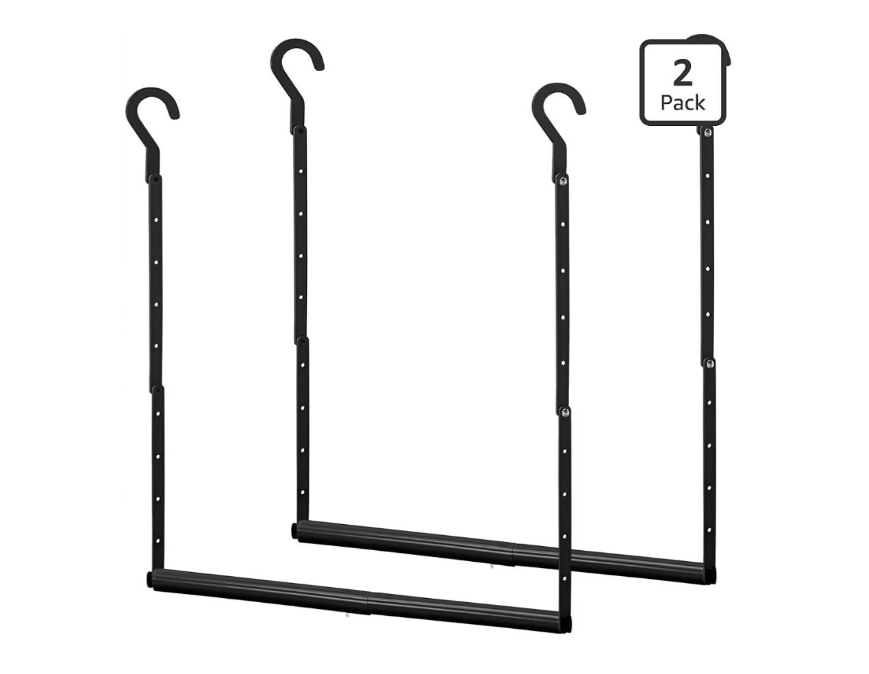 2pk Adjustable Closet Rod Hanging Clothes Heavy Duty Closet Extender Hanging Rod